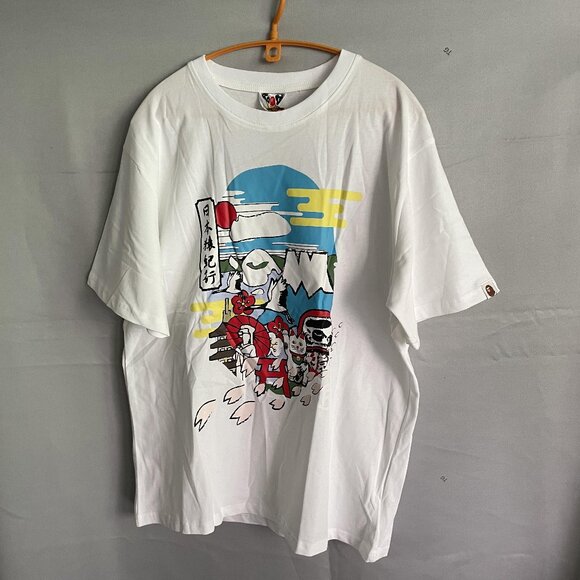 A Bathing Ape Japan Culture Lucky Cat Graphic Print  Tee - Picture 1 of 4